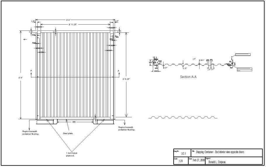 Контейнер 20ф чертеж
