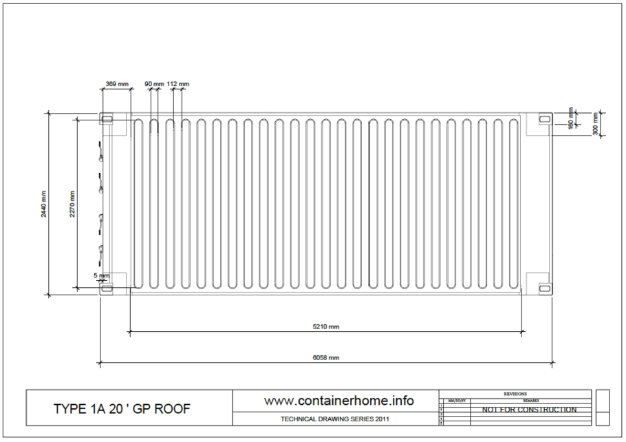 Чертеж 40 футового контейнера