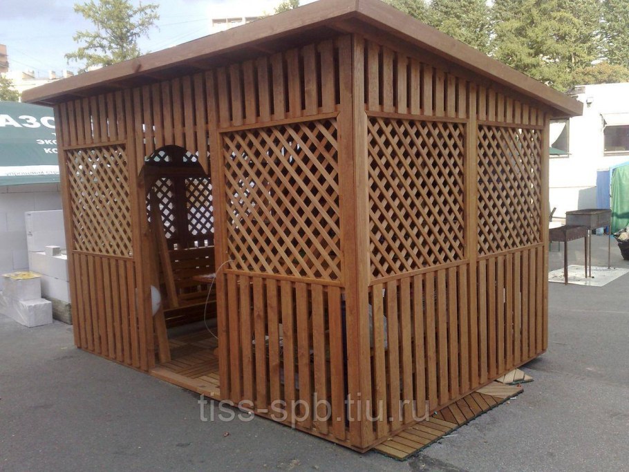 Решётка(пергола,шпалера) деревянная 138*109