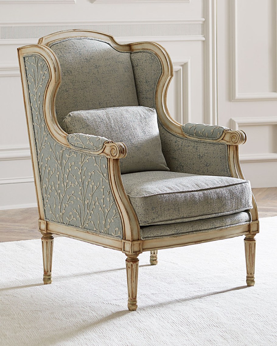 Louis XV Bergere Wing Armchair