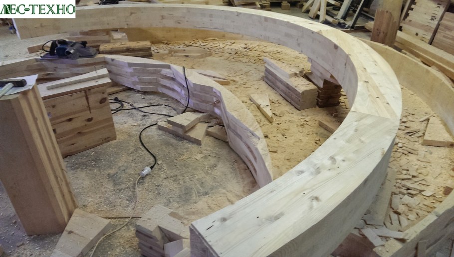 Гнутоклееные балки брус