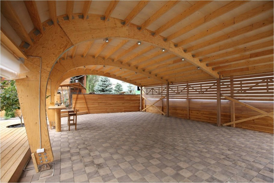 Навес к зданию