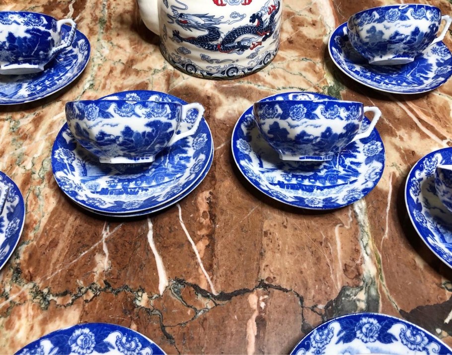 Кофейный сервиз литофания, Япония