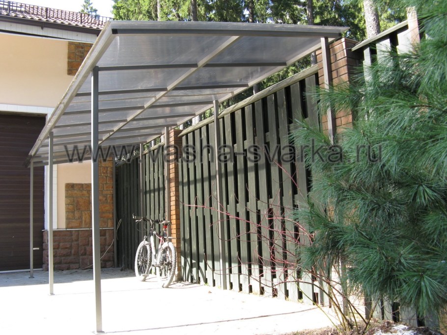 Веранда к дому из металла