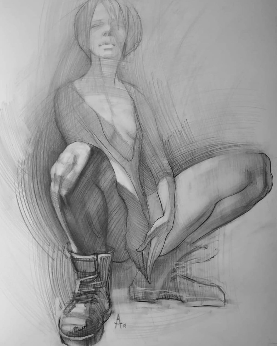 Наброски людей в цвете