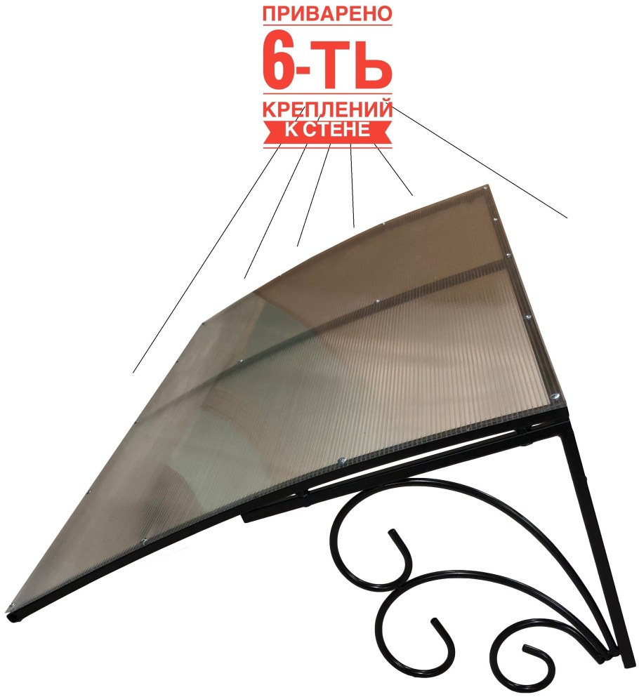 Козырек из сотового поликарбоната