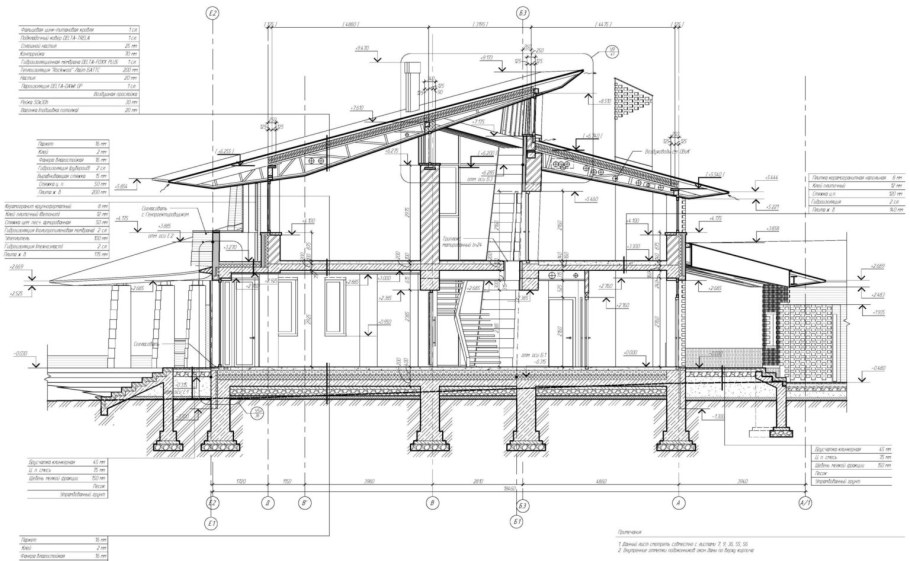 Архитектурный разрез здания