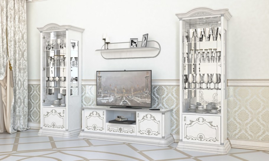 Витрина роза Интердизайн серебро