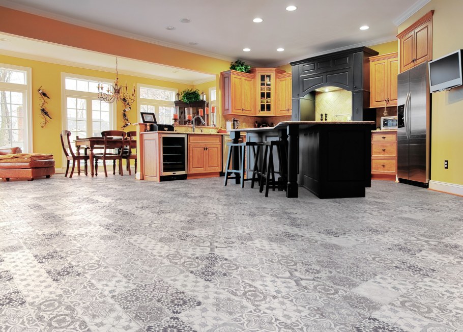 Пол на кухне линолеум