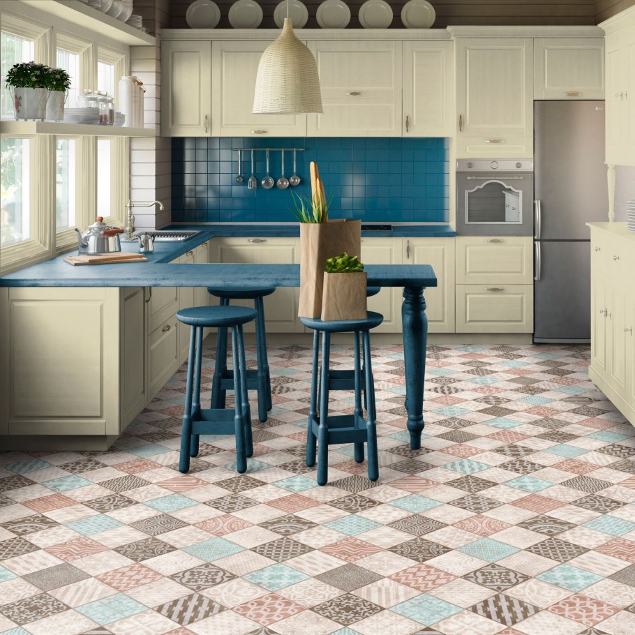 Ламинат в интерьере кухни