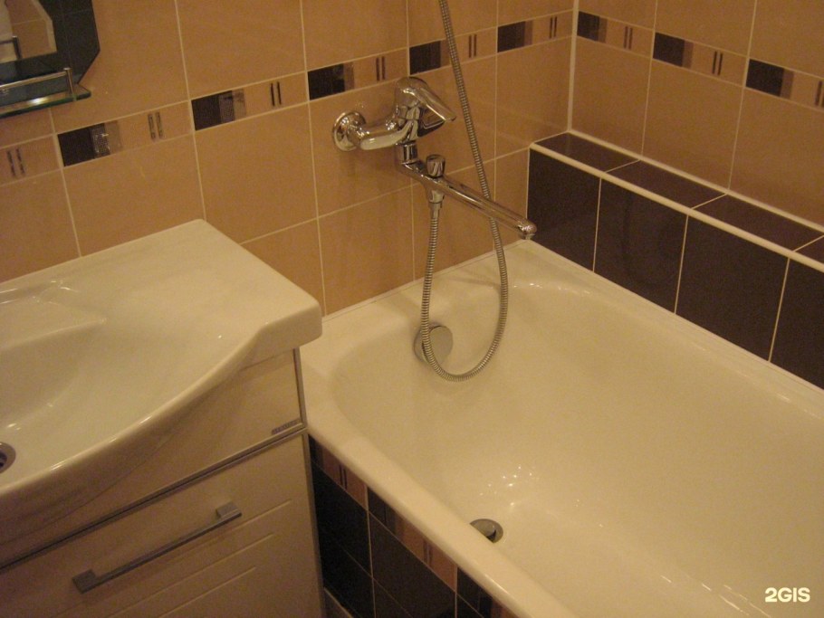 Ванная в оранжевых тонах