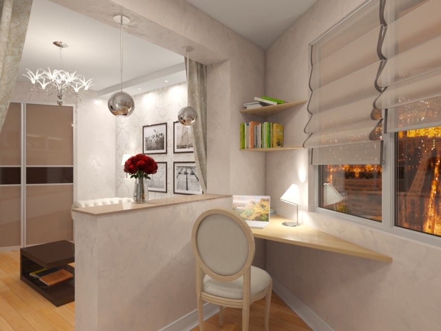 Интерьеры однокомнатные п-44