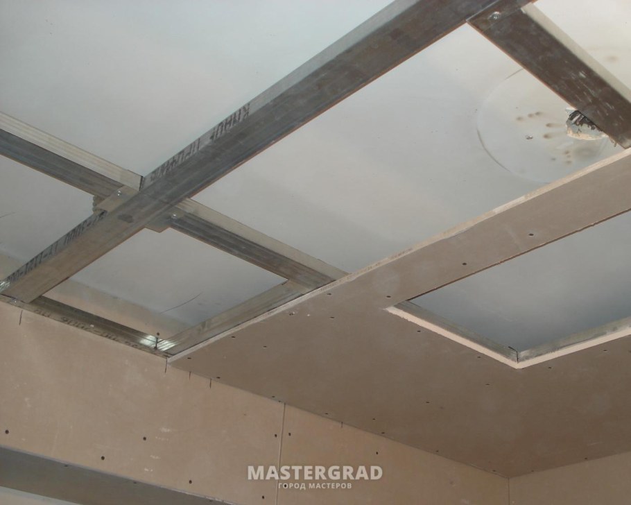 Подвесной потолок из гипсокартонных плит