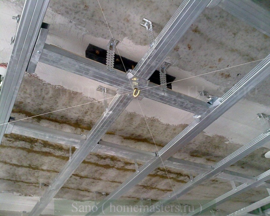 Каркас из профиля для гипсокартона на потолок