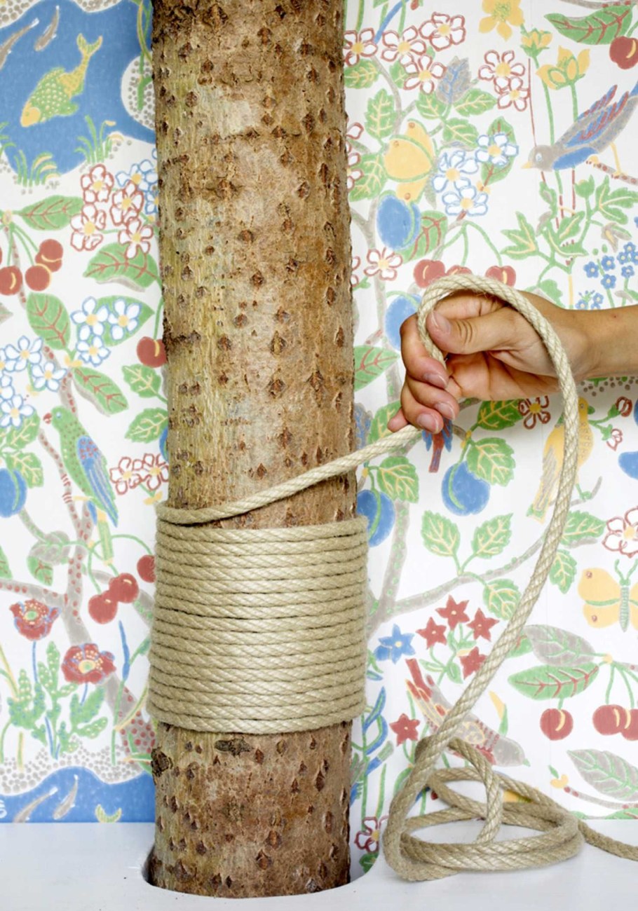 Декор трубы шпагатом