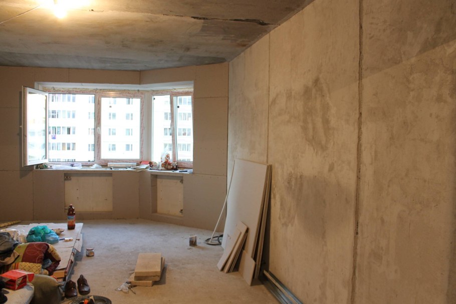 Черновая отделка стен