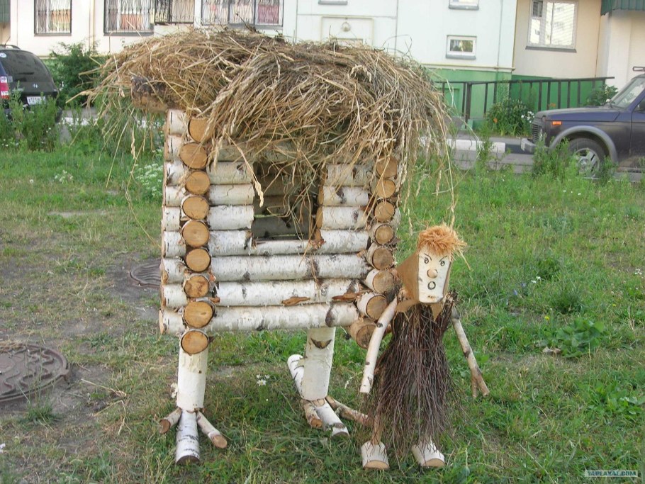 Деревянные фигурки для сада