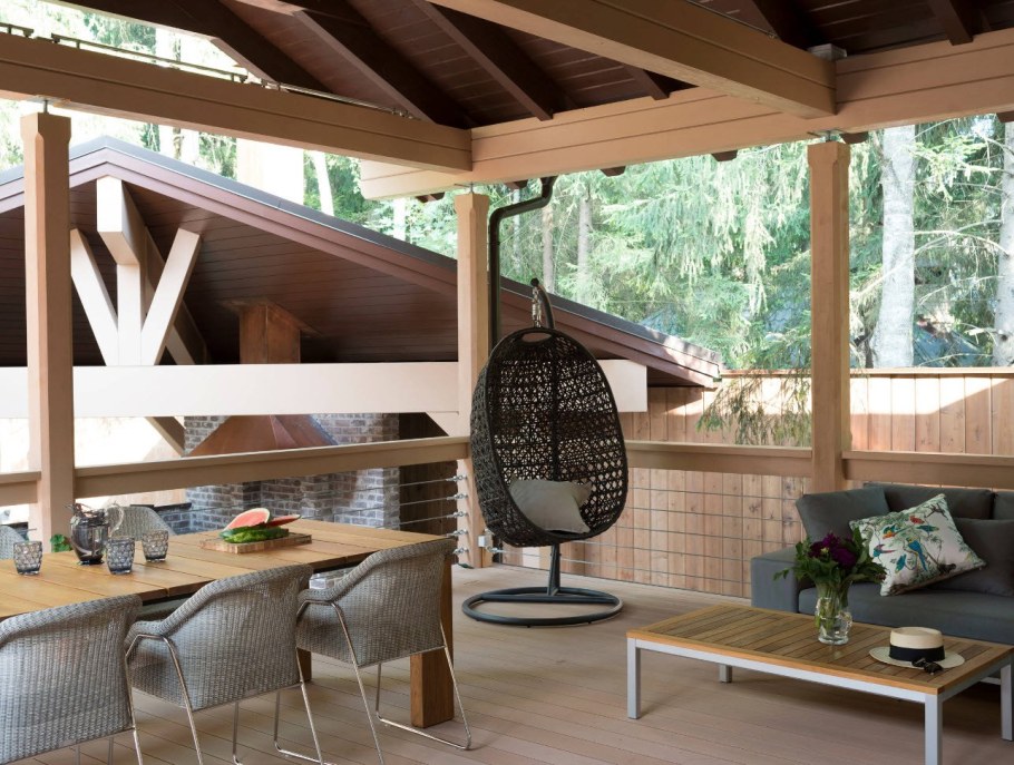 Летняя терраса из бруса