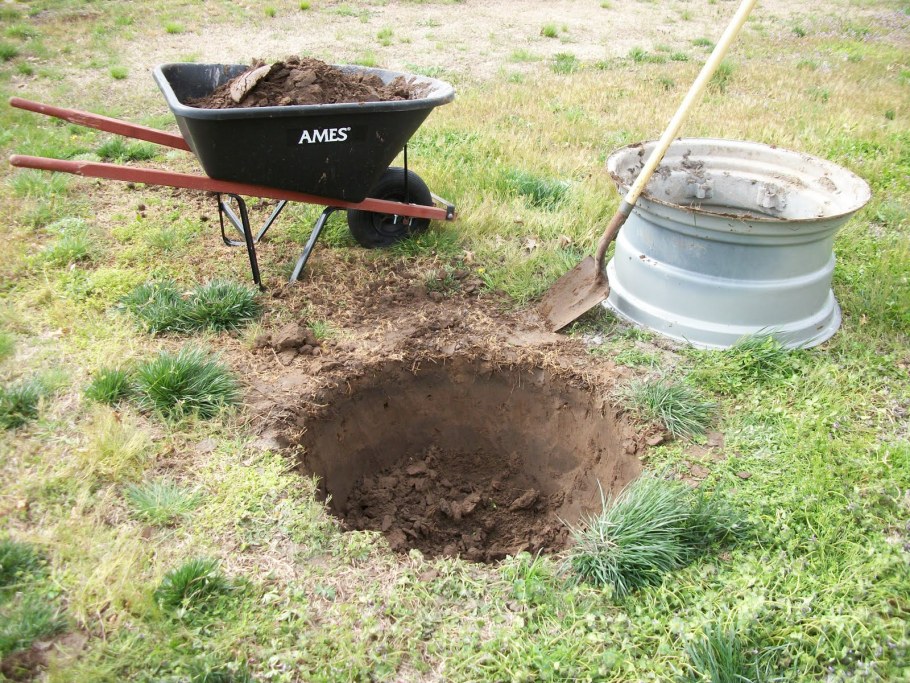 Кострище в яме