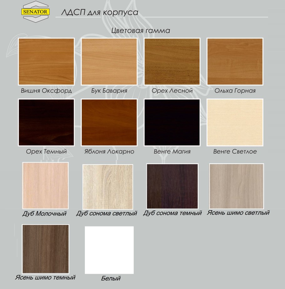 Цвета мебели названия