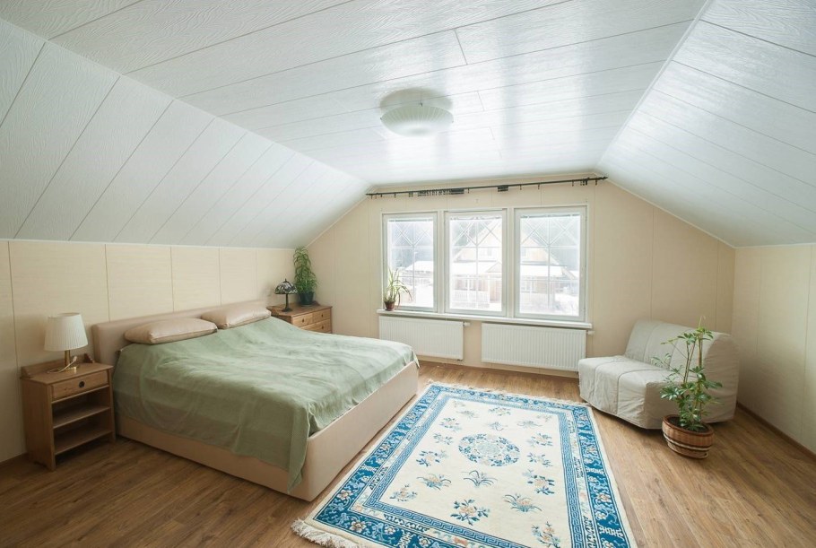 Отделка крыши вагонкой изнутри