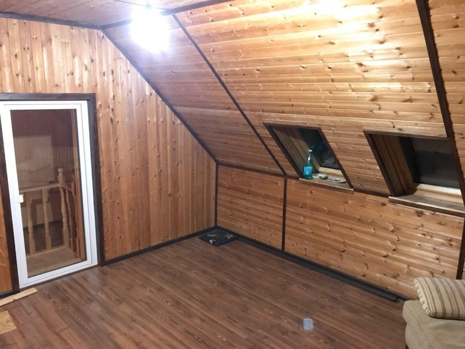 Интерьер бани с мансардой 6х4