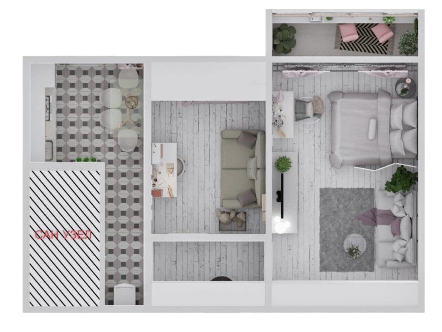 Планировка двушки 54 кв м