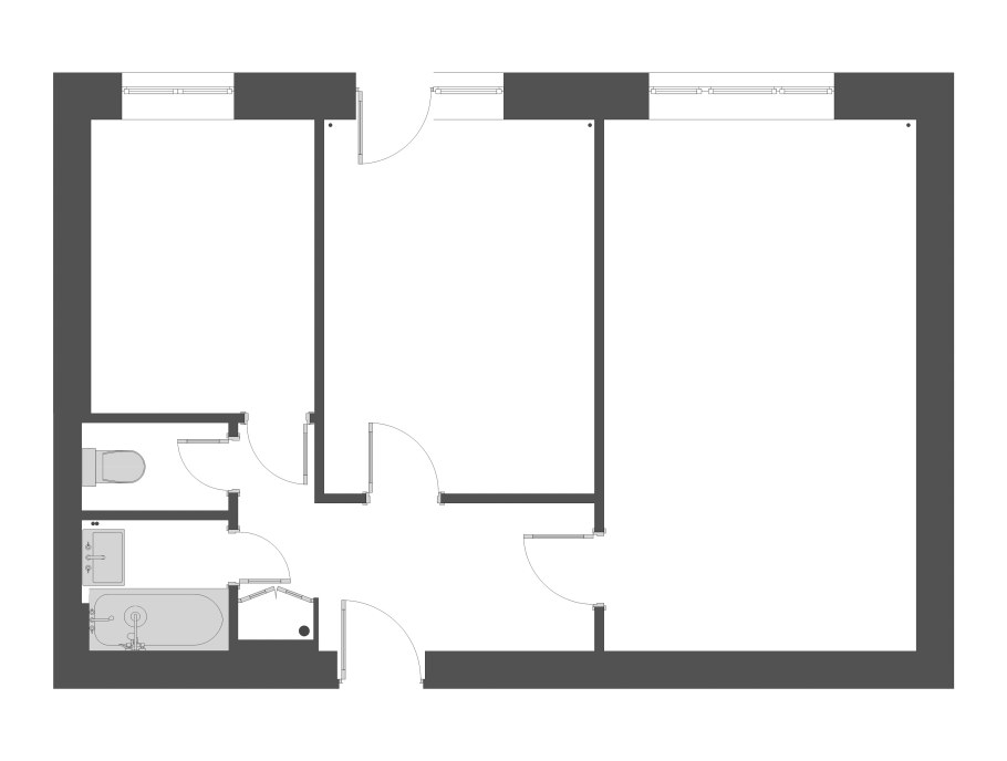 Планировка сталинка 2к 61м