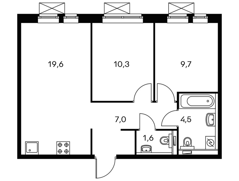 П44 двушка линейка планировка
