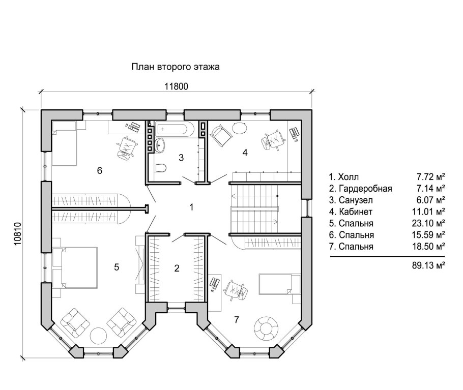 Дом с двумя эркерами двухэтажный проект