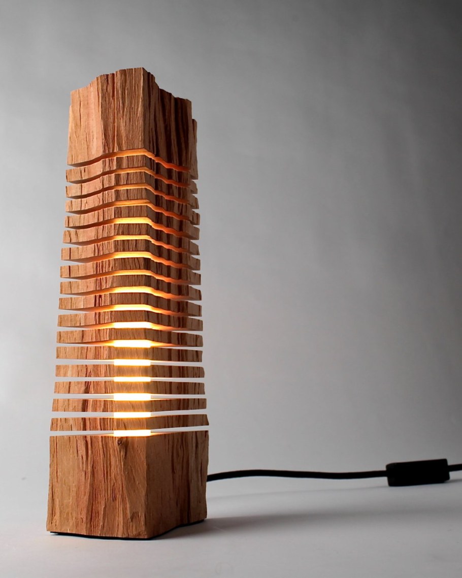 Необычные деревянные светильники
