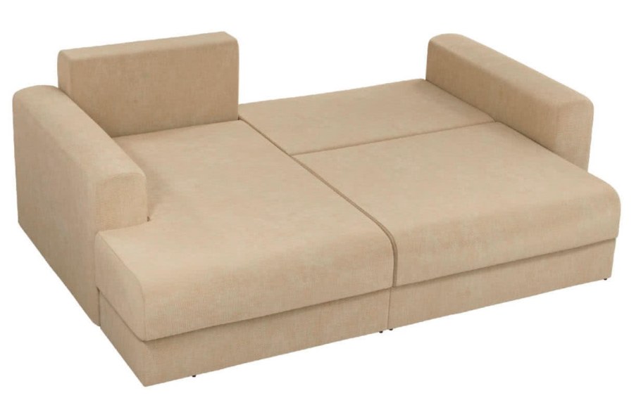 Диван угловой экокожа бежевый 250х180