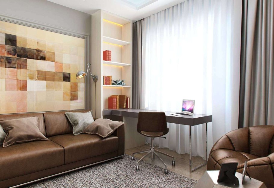 Шкаф рядом с диваном