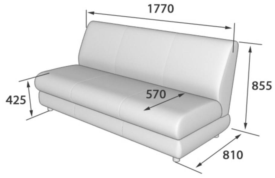 Размеры дивана стандарт