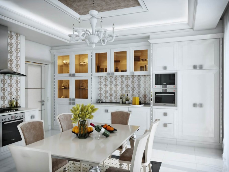 Арт деко интерьер кухни