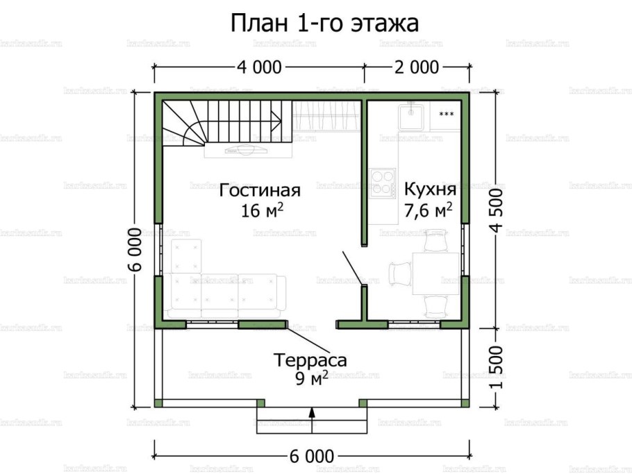 Дом 5х6 с мансардой планировка