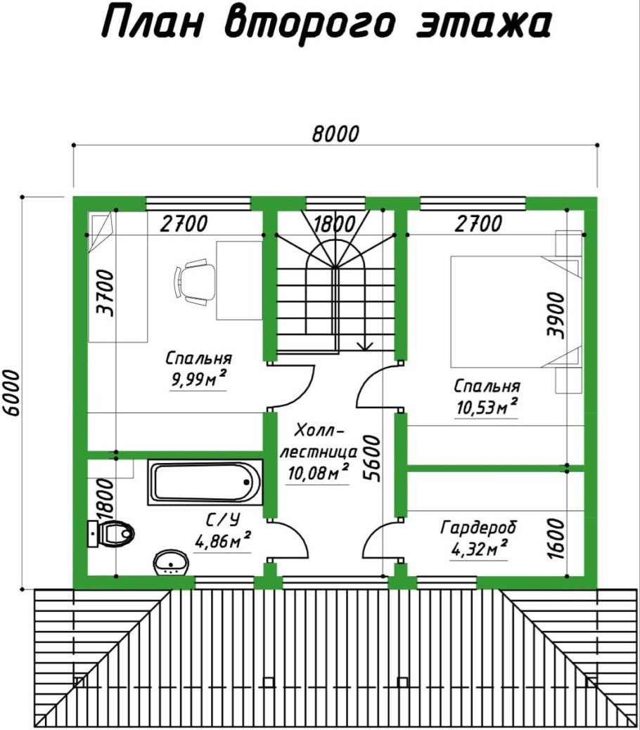 Баня 5х6 планировка с мансардой