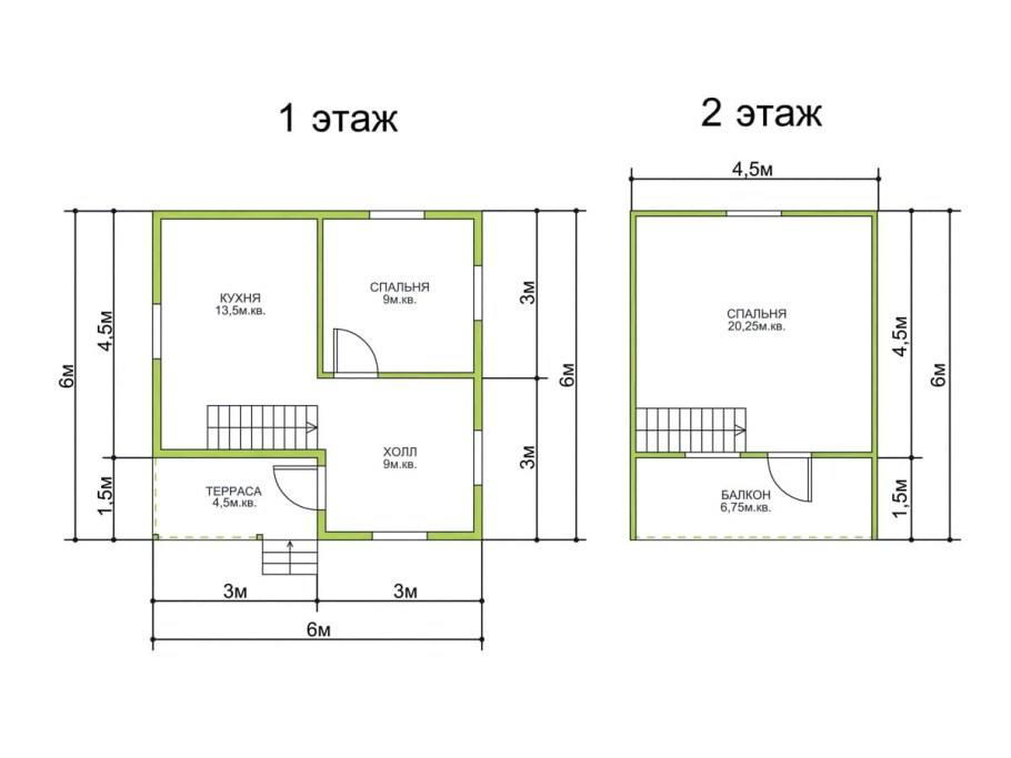 Проект дома 4 на 6