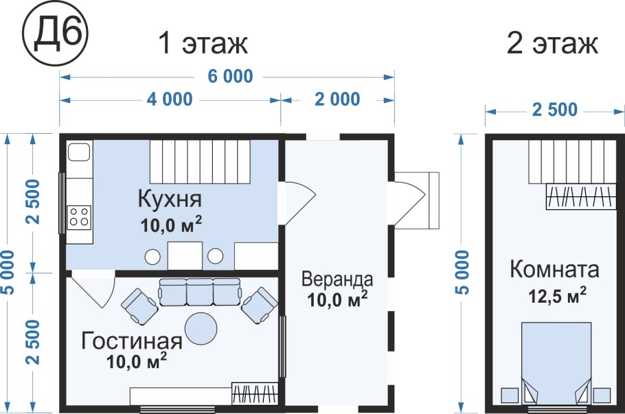 Дачный домик 4 на 4 планировка