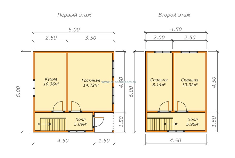 Планировка дачного домика 6х8