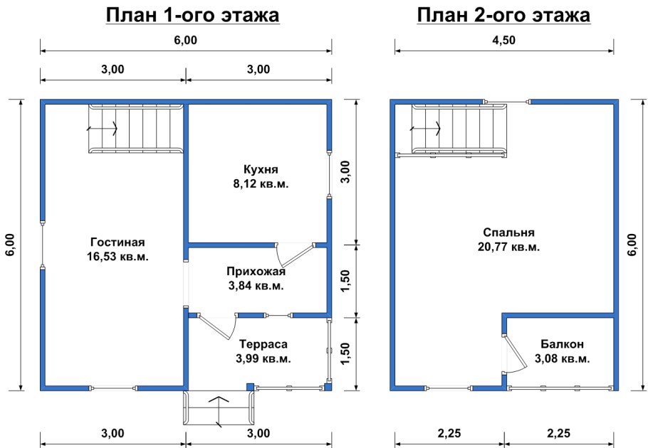 Проекты домов из бруса 6х6 с мансардой чертежи и внутренняя планировка