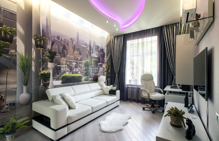 Фотообои в интерьере