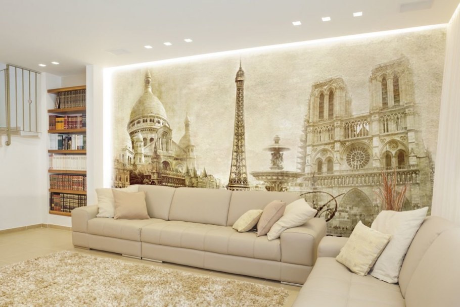 Фреска на стену в гостиную