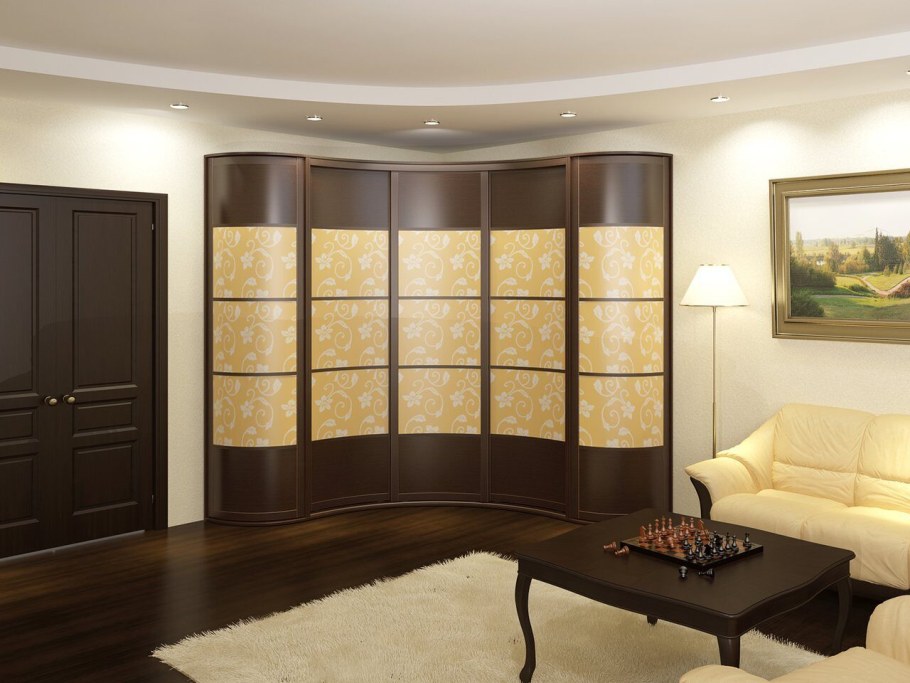 Угловой радиусный шкаф 900x900