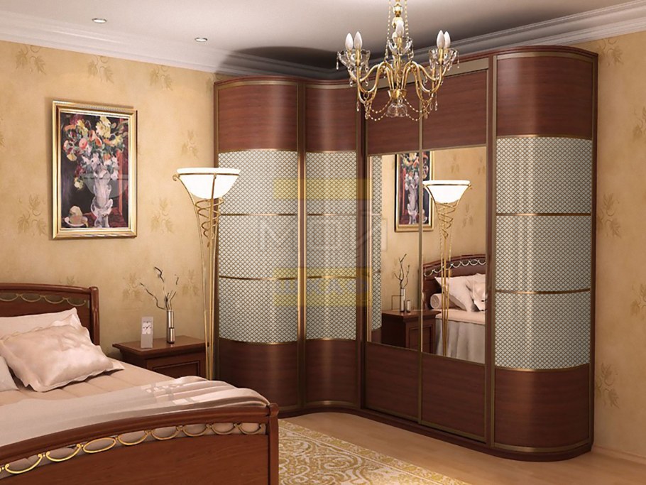 Угловой шкаф-купе в спальню