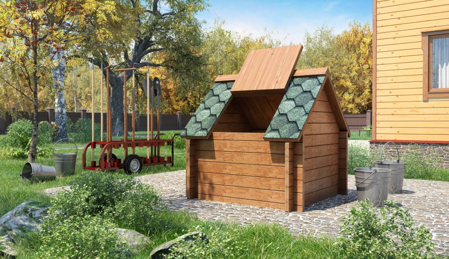 Декоративный домик для скважины