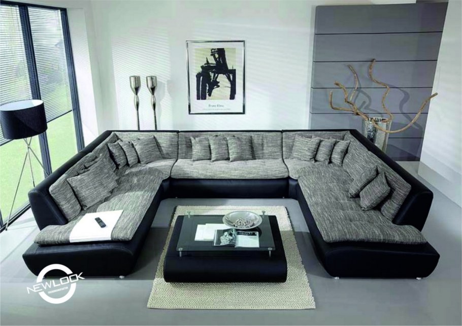 П-образный диван в интерьере