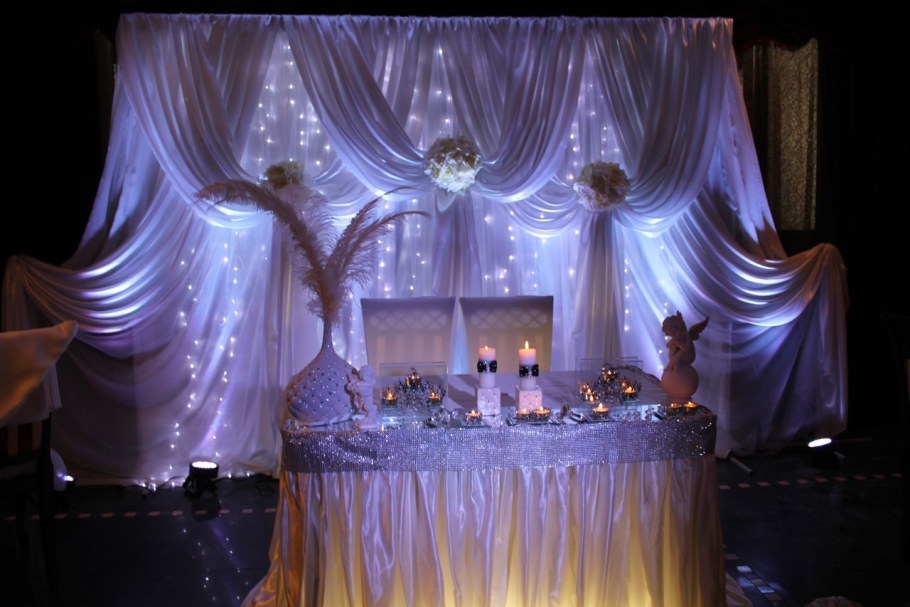 Красивое украшение зала на свадьбу