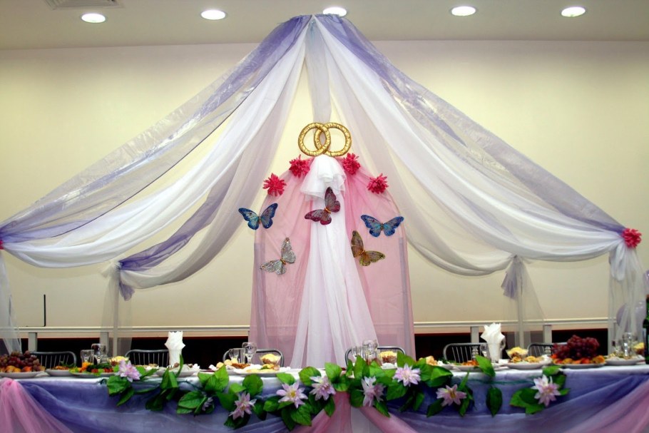 Украшение свадебного помещения