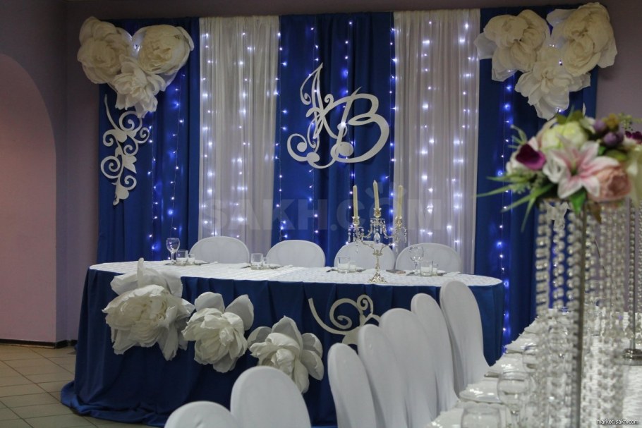 Оригинальное украшение свадебного зала